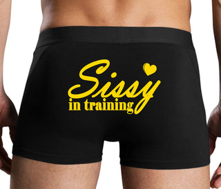 Sissy In Training - Black Boxer Brief