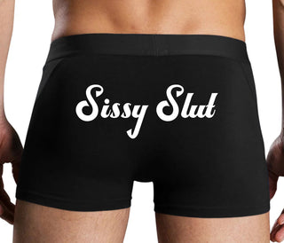 Sissy Slut - Black Boxer Brief