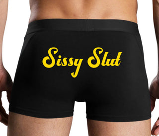 Sissy Slut - Black Boxer Brief
