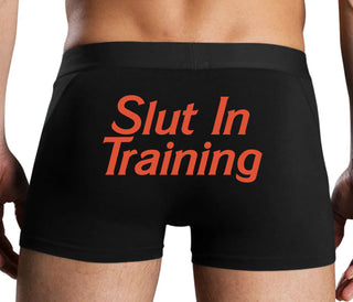 Slut In Training - Black Boxer Brief