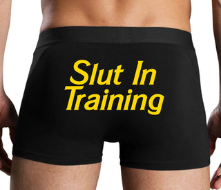 Slut In Training - Black Boxer Brief