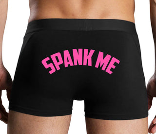 Spank Me - Bold Design - Black Boxer Brief