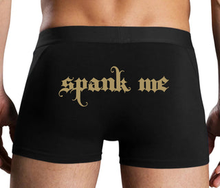 Spank Me - Goth Font - Black Boxer Brief