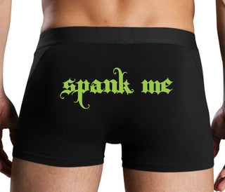Spank Me - Goth Font - Black Boxer Brief