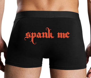 Spank Me - Goth Font - Black Boxer Brief