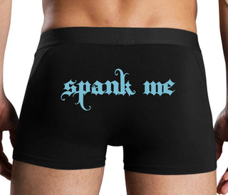 Spank Me - Goth Font - Black Boxer Brief