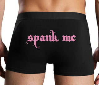 Spank Me - Goth Font - Black Boxer Brief