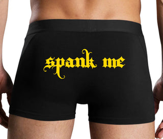 Spank Me - Goth Font - Black Boxer Brief