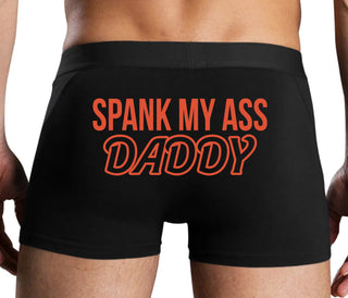 Spank My Ass Daddy - Black Boxer Brief