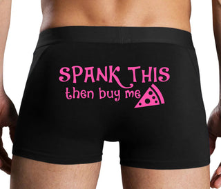 Spank This Ass And Buy Me Pizza - Black Boxer Brief