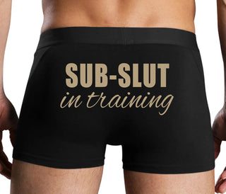Sub Slut In Training - Black Boxer Brief
