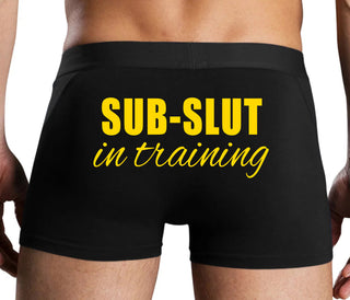 Sub Slut In Training - Black Boxer Brief