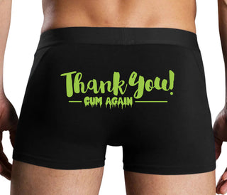 Thank You Cum Again - Black Boxer Brief