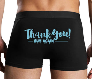 Thank You Cum Again - Black Boxer Brief