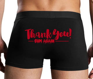 Thank You Cum Again - Black Boxer Brief
