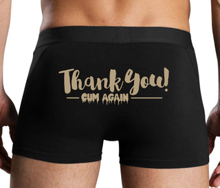 Thank You Cum Again - Black Boxer Brief