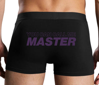 You Can Call Me Master - Black Boxer Brief
