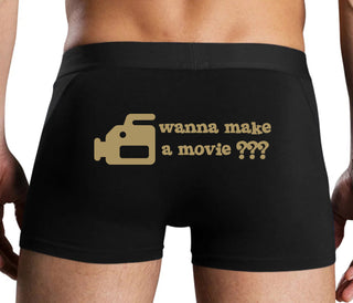 Wanna Make A Movie - Black Boxer Brief