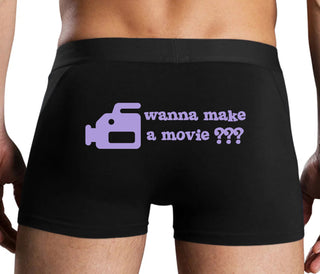 Wanna Make A Movie - Black Boxer Brief