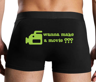 Wanna Make A Movie - Black Boxer Brief