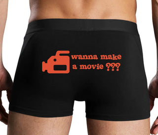 Wanna Make A Movie - Black Boxer Brief