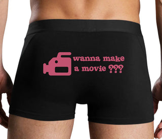Wanna Make A Movie - Black Boxer Brief