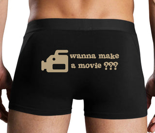 Wanna Make A Movie - Black Boxer Brief