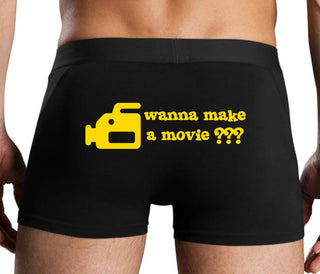 Wanna Make A Movie - Black Boxer Brief