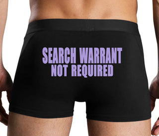 Search Warrant Not Required - Black Boxer Brief