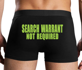 Search Warrant Not Required - Black Boxer Brief