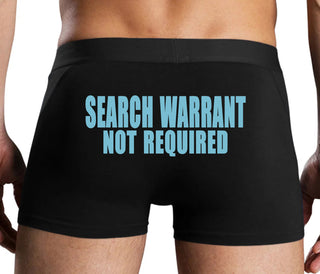 Search Warrant Not Required - Black Boxer Brief