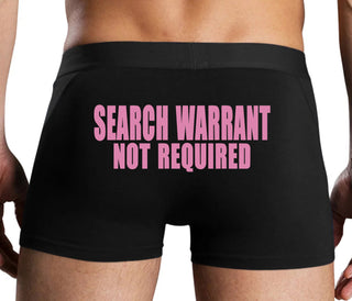 Search Warrant Not Required - Black Boxer Brief