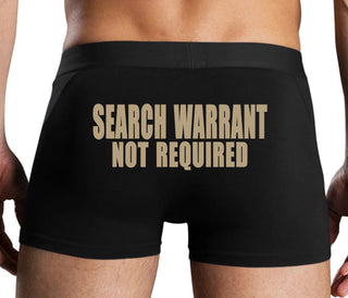 Search Warrant Not Required - Black Boxer Brief