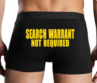 Search Warrant Not Required - Black Boxer Brief