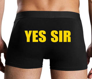 Yes Sir - Black Boxer Brief