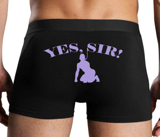 Yes Sir - Submissive Man - Black Boxer Brief