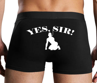 Yes Sir - Submissive Man - Black Boxer Brief