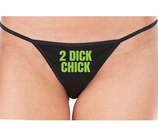2 Dick Chick - Black String Thong