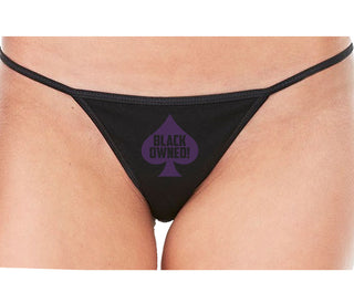 Black Owned - Queen of Spades - Black String Thong