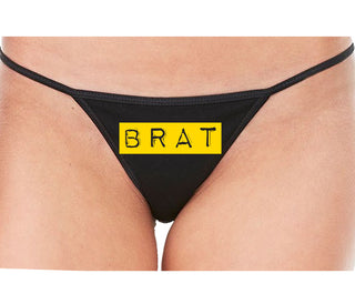 Brat - Black String Thong