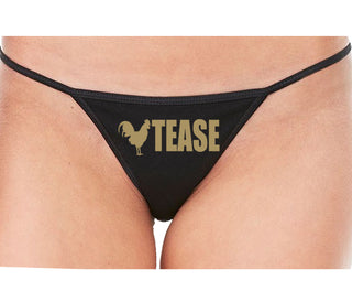 Cock Tease - Rooster - Black String Thong