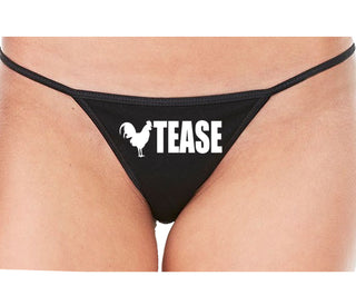 Cock Tease - Rooster - Black String Thong