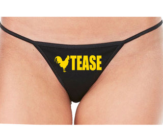 Cock Tease - Rooster - Black String Thong
