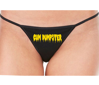 Cum Dumpster - Black String Thong