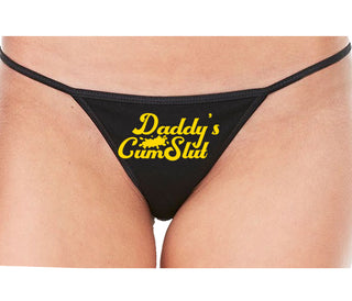 Daddy's Cumslut - Black String Thong