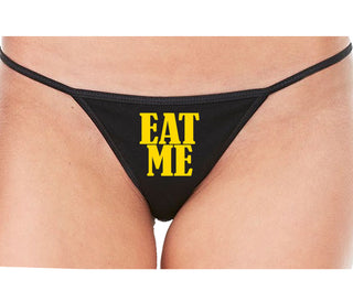 Eat Me - Black String Thong
