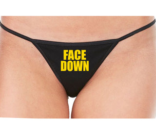 Face Down - Black String Thong
