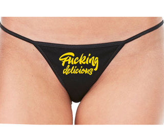 Fucking Delicious  - Black String Thong