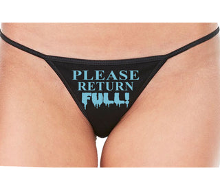 Please Return Full - Black String Thong