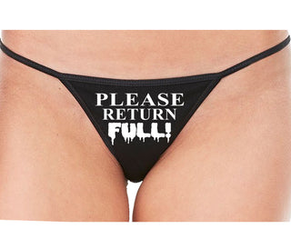Please Return Full - Black String Thong